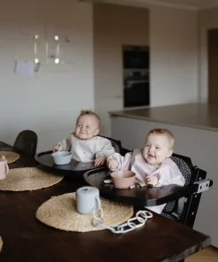 MUSHIE Langærmet Spisesmæk - Roman Green- Hagesmække