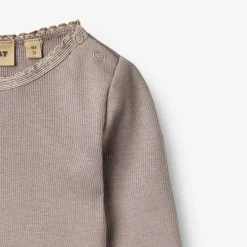 Wheat Langærmet T-Shirt Rib Lace - 9531- Bluser