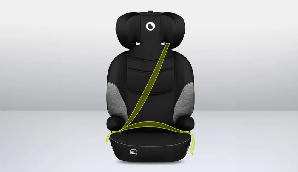 Lionelo Lars i-size - black grey- Autostole 100-150 Cm (4-12 År)