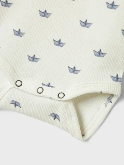 Lil' Atelier Lavo eni kortærmet slim body - COCO MILK- Bodystocking Kortærmet