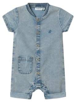 NAME IT Law Denim heldragt - Light blue denim- Bodystocking Kortærmet