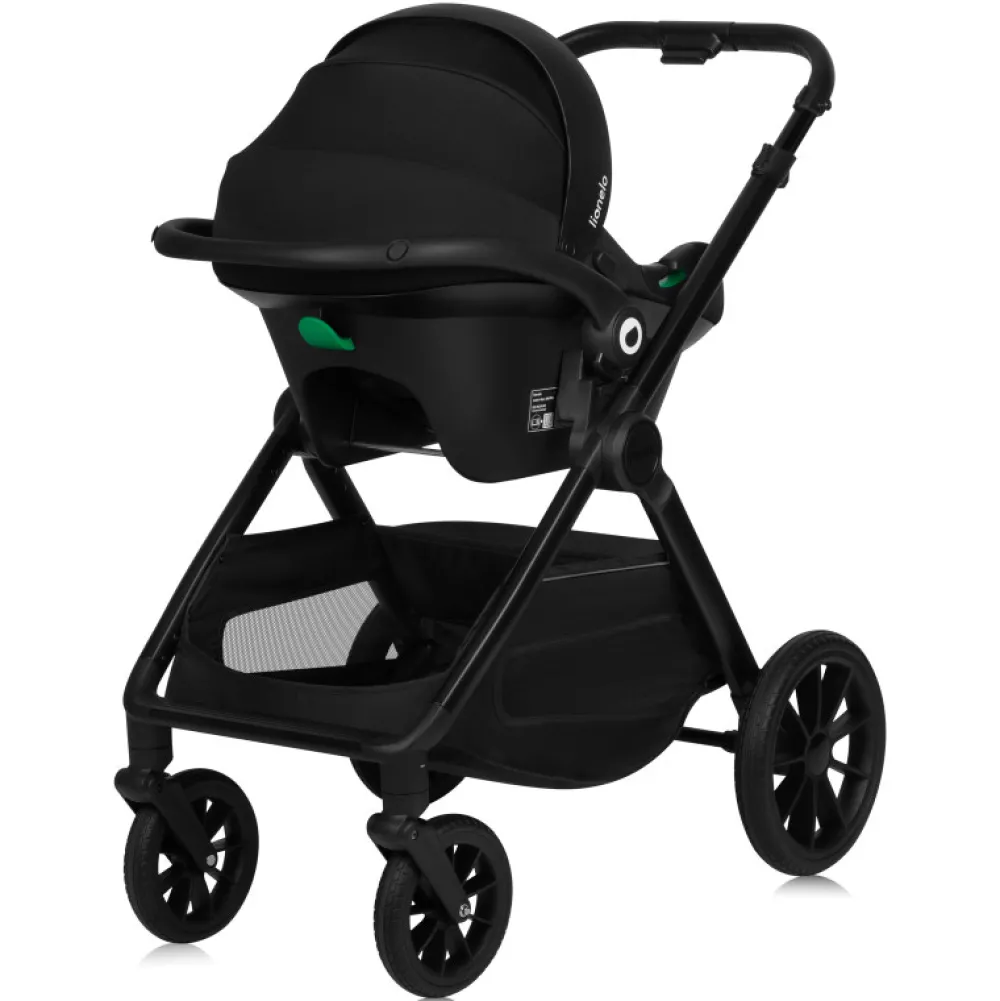 Lionelo Layla 3i1 - black onyx- Kombivogne Med Flade Sæder|Vognpakker