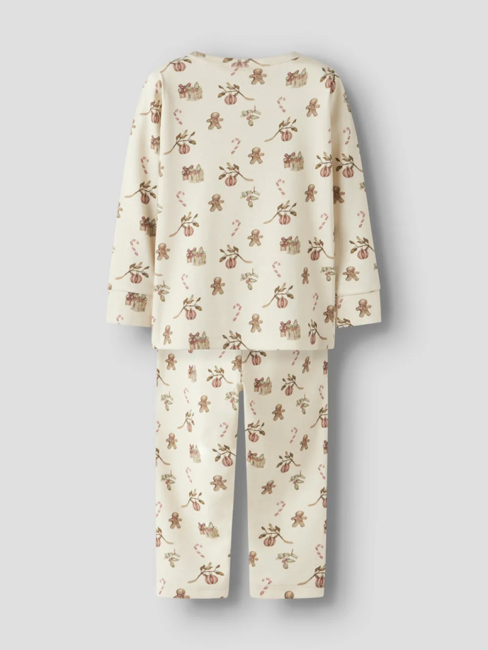 Lil' Atelier Layo Git Nattøj Sæt - Turtledove- Juletøj|Nattøj & Natkjoler