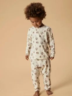 Lil' Atelier Layo Git Nattøj Sæt - Turtledove- Juletøj|Nattøj & Natkjoler