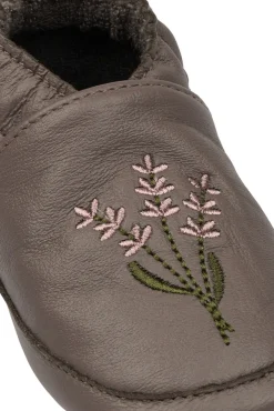 Mikk-Line Læder Slipper - 3D - Sparrow- Hjemmesko