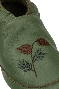 Mikk-Line Læder Slipper - 3D - Thyme- Hjemmesko