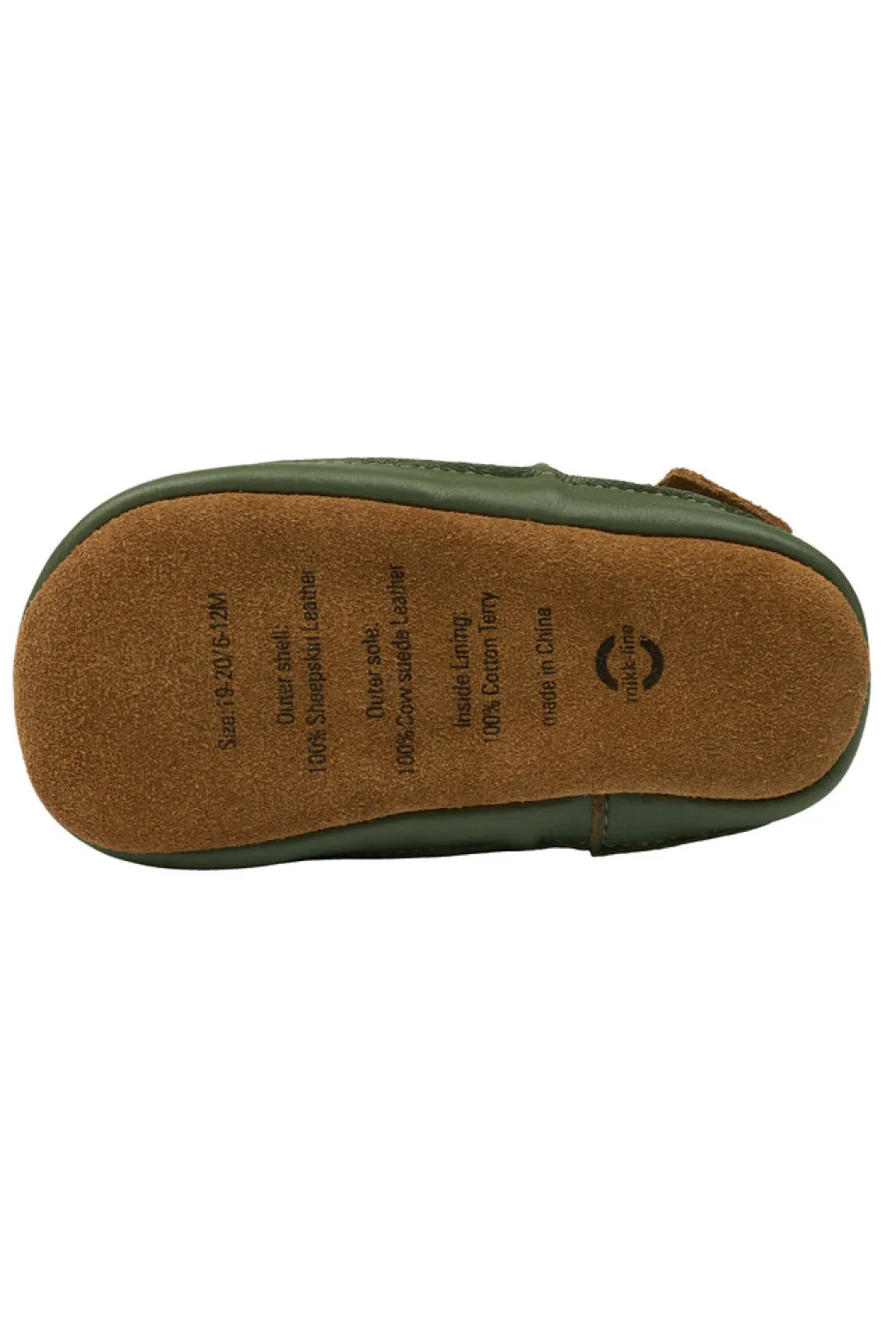 Mikk-Line Læder Slipper - 3D - Thyme- Hjemmesko