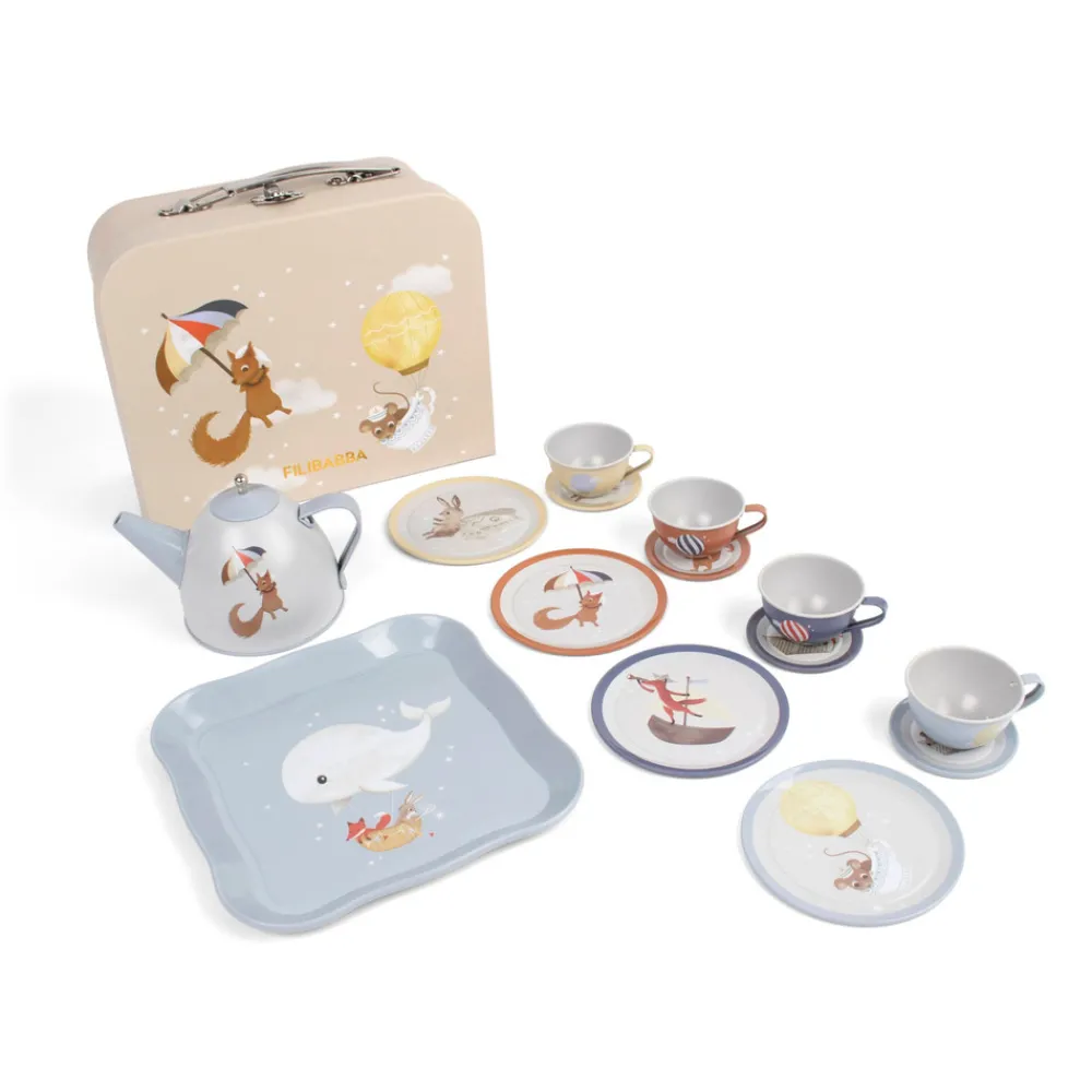 Filibabba Legekuffert - Teselskab til 4- Køkkenleg