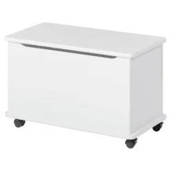 Hoppekids Legetøjskiste på hjul - hvid-Børn Bænke & Skamler