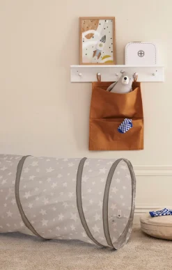 KIDSCONCEP Legetunnel, grå m. hvide stjerner- Legetelte & Tipier