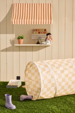 KIDSCONCEP Legetunnel, Gul med tern- Legetelte & Tipier