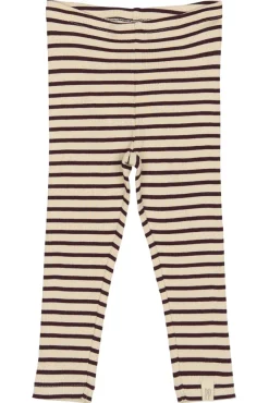 PETIT PIAO Leggings - Dark Grape/Off White- Leggings
