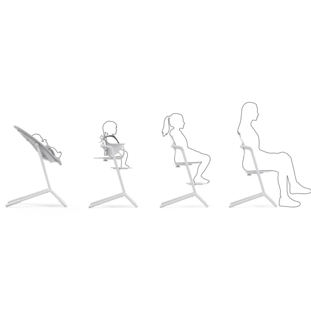 Cybex Lemo højstol 4in1 sæt - all white-Børn Højstole Med Tilbehør
