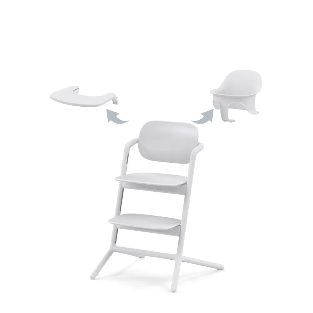 Cybex Lemo højstol 3in1 sæt - all white-Børn Højstole Med Tilbehør