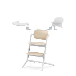 Cybex Lemo højstol 3in1 sæt - sand white-Børn Højstole Med Tilbehør