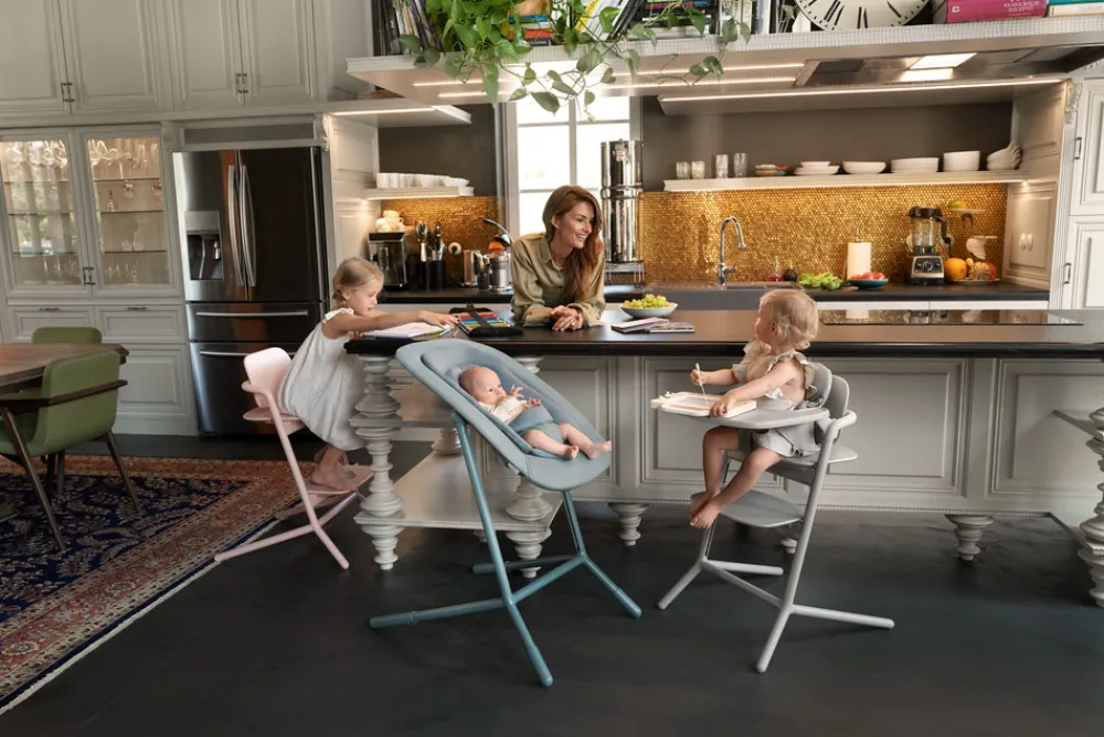 Cybex Lemo højstol 4in1 sæt - stone blue-Børn Højstole Med Tilbehør