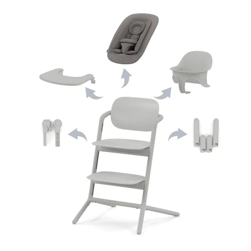 Cybex Lemo højstol 4in1 sæt - suede grey-Børn Højstole Med Tilbehør