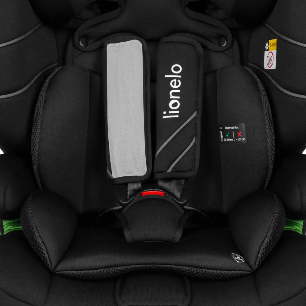 Lionelo Levi One I-size - Black Carbon- Autostole 76-150 Cm (15 Mdr.-12 År)