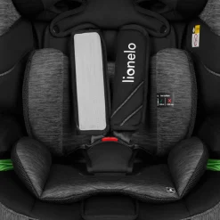 Lionelo Levi One I-size - black grey- Autostole 76-150 Cm (15 Mdr.-12 År)