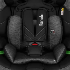 Lionelo Levi One I-size - black grey- Autostole 76-150 Cm (15 Mdr.-12 År)