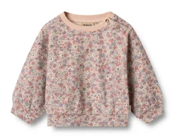 Wheat Lia Sweatshirt - Rose dust flowers- Cardigans, Veste & Trøjer