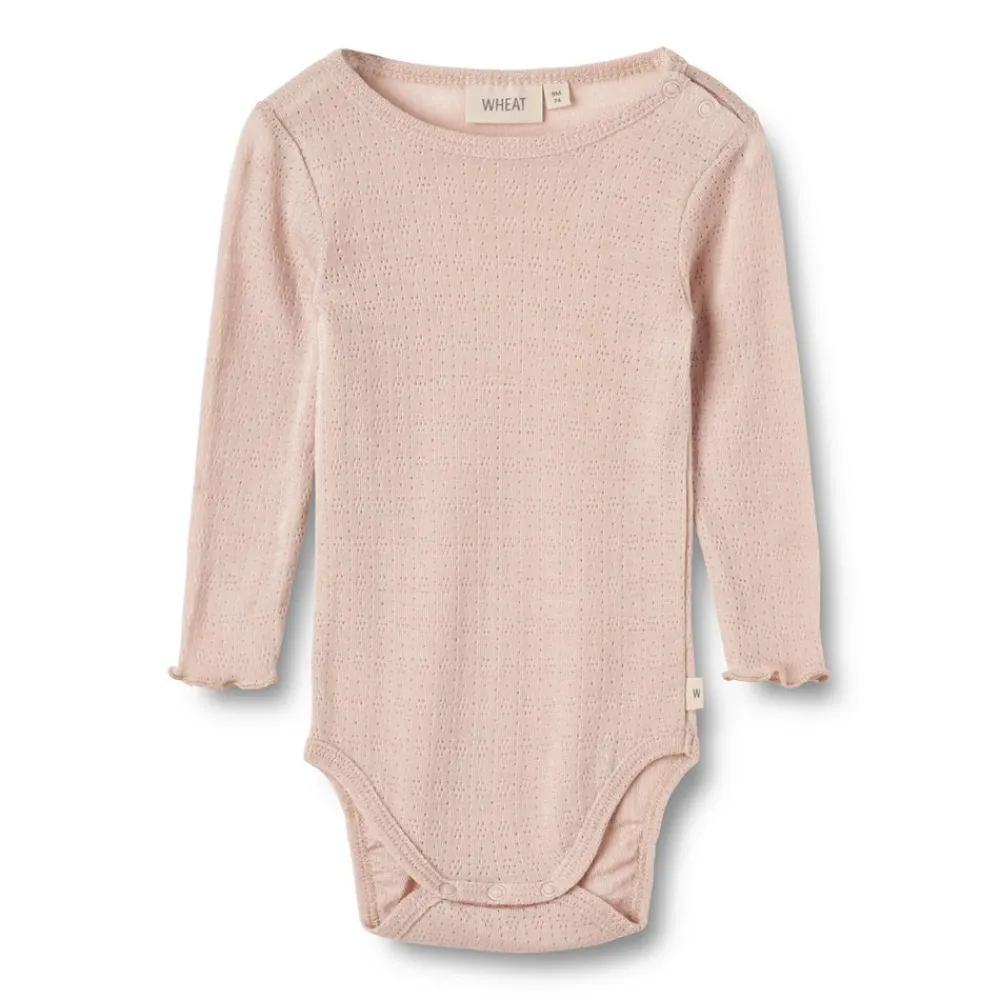 Wheat Liea Uld/silke Body Langærmet - Pale Lilac- Uldbodyer|Bodystocking Langærmet
