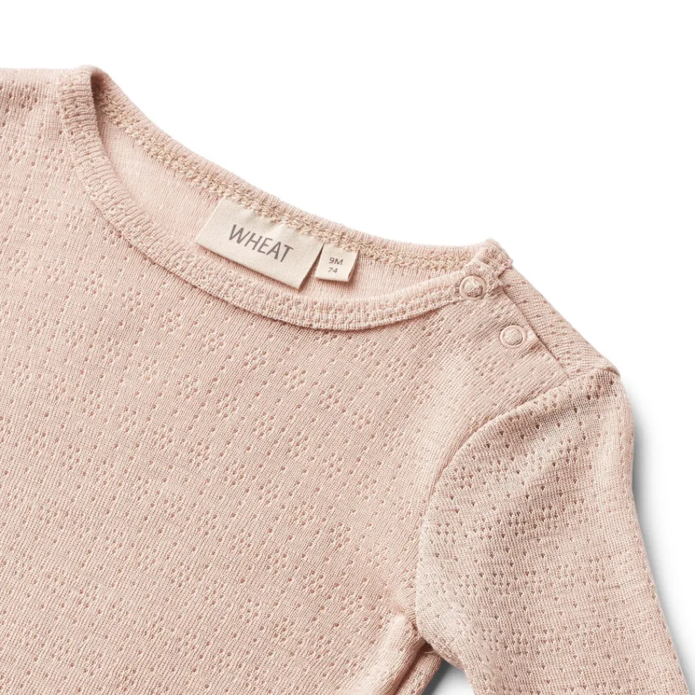 Wheat Liea Uld/silke Body Langærmet - Pale Lilac- Uldbodyer|Bodystocking Langærmet