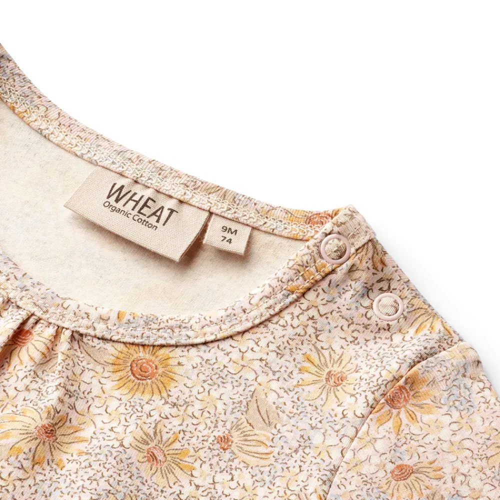 Wheat Liv langærmet body - coneflowers- Bodystocking Langærmet