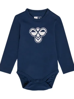hummel Logo Langærmet Body - Dress Blue- Bodystocking Langærmet