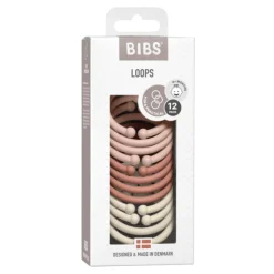BIBS Loops 12 Pack - blush/woodchuck/ivory- Legetøj Til Barnevogne & Autostole