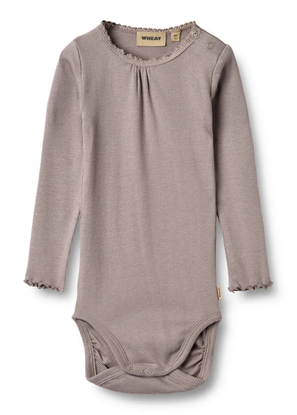 Wheat Lotta Rib Body Langærmet - Dusty purple- Bodystocking Langærmet