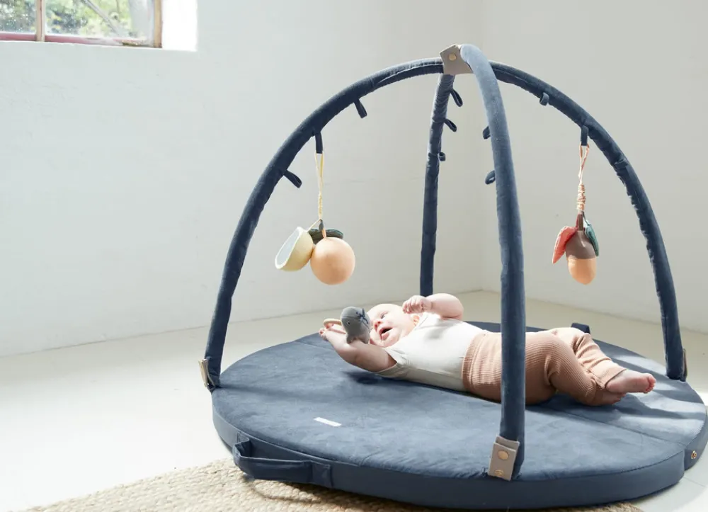 Filibabba Loui multimadras - Warm Blue- Aktivitetstæpper