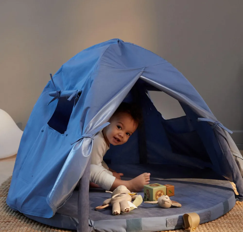 Filibabba Loui UV-cover - Warm Blue- Aktivitetstæpper