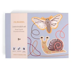 Filibabba Lær at brodere - broderisæt - Skovens dyr- Kreasæt