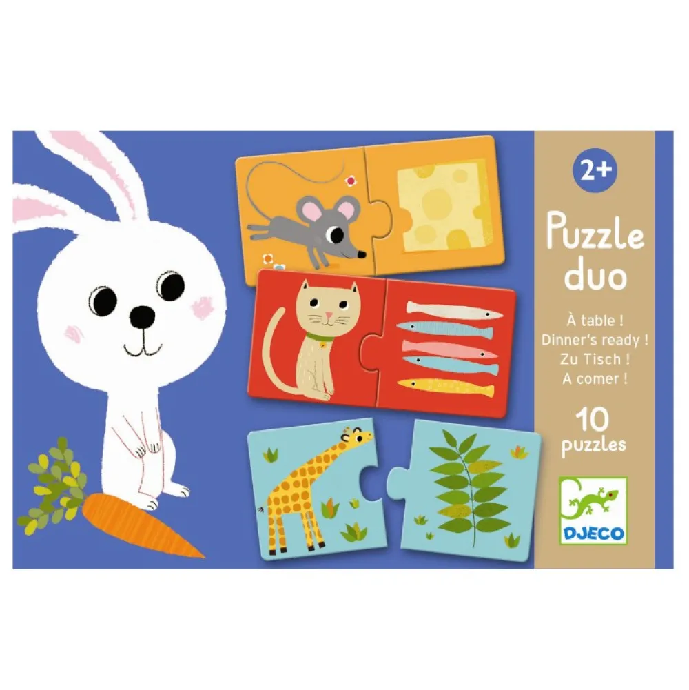 Djeco Lærespil - Hvem spiser hvad?- Puslespil