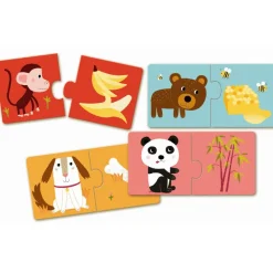 Djeco Lærespil - Hvem spiser hvad?- Puslespil