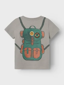 NAME IT Lucas kortærmet top - WILD DOVE- T-Shirts & Toppe