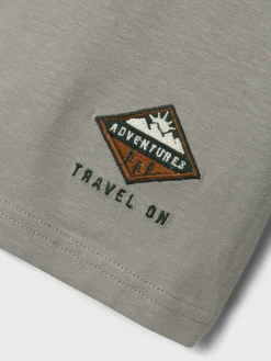 NAME IT Lucas kortærmet top - WILD DOVE- T-Shirts & Toppe