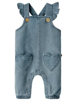 Lil' Atelier Lulia Denim Overall - Medium blue denim- Smækbukser & Buksedragter