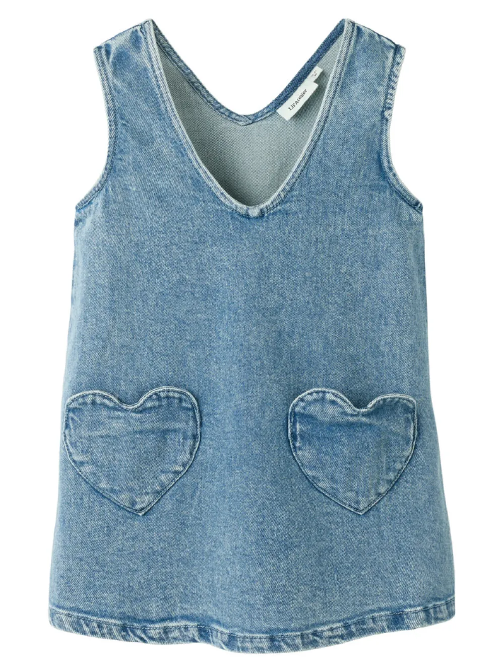 Lil' Atelier Lulia Denim Spencer - Medium blue denim- Kjoler