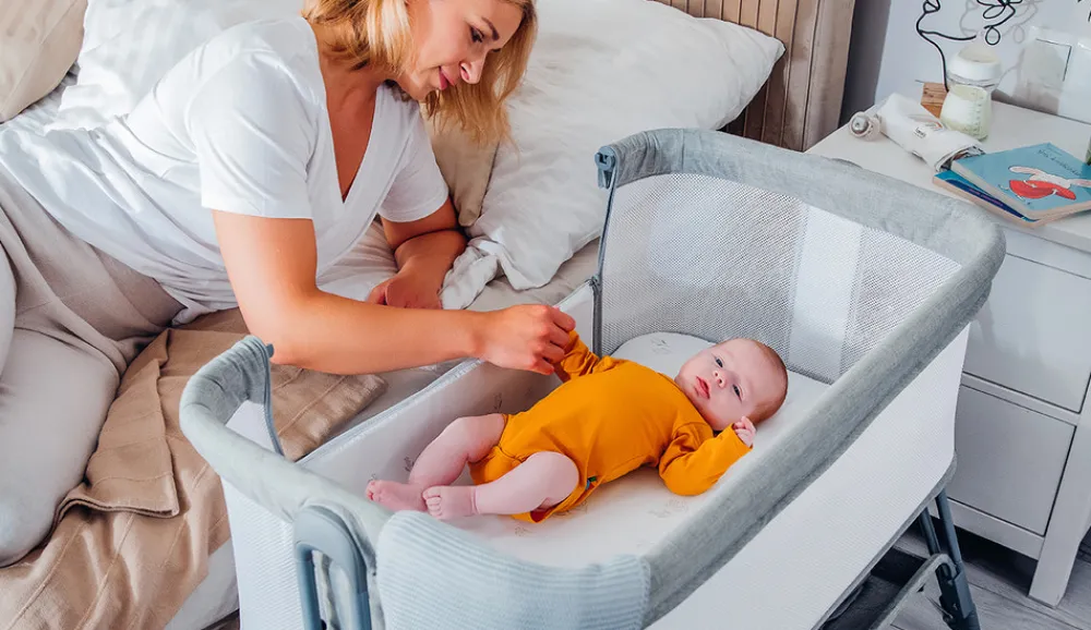 Lionelo Luna vugge - beige-Børn Side By Side Senge