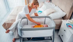 Lionelo Luna vugge - beige-Børn Side By Side Senge