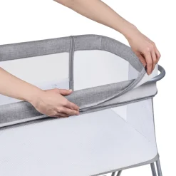 Lionelo Luna vugge - grå-Børn Side By Side Senge