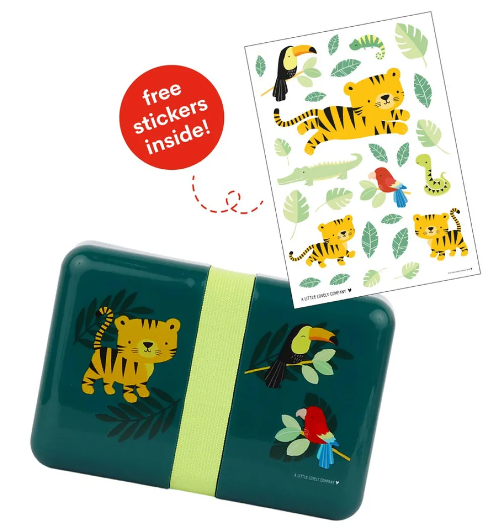 A Little Lovely Company Lunch box - jungle tiger- Madkasser & Drikkedunke