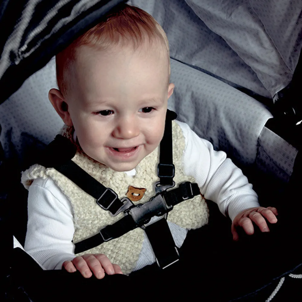 BabyDan Lux selen, sort åndbar- Barnevognsseler