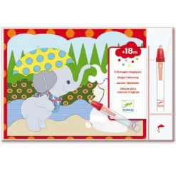 Djeco Magisk farvelægning, Skjult udenfor- Aktivitets- & Malebøger