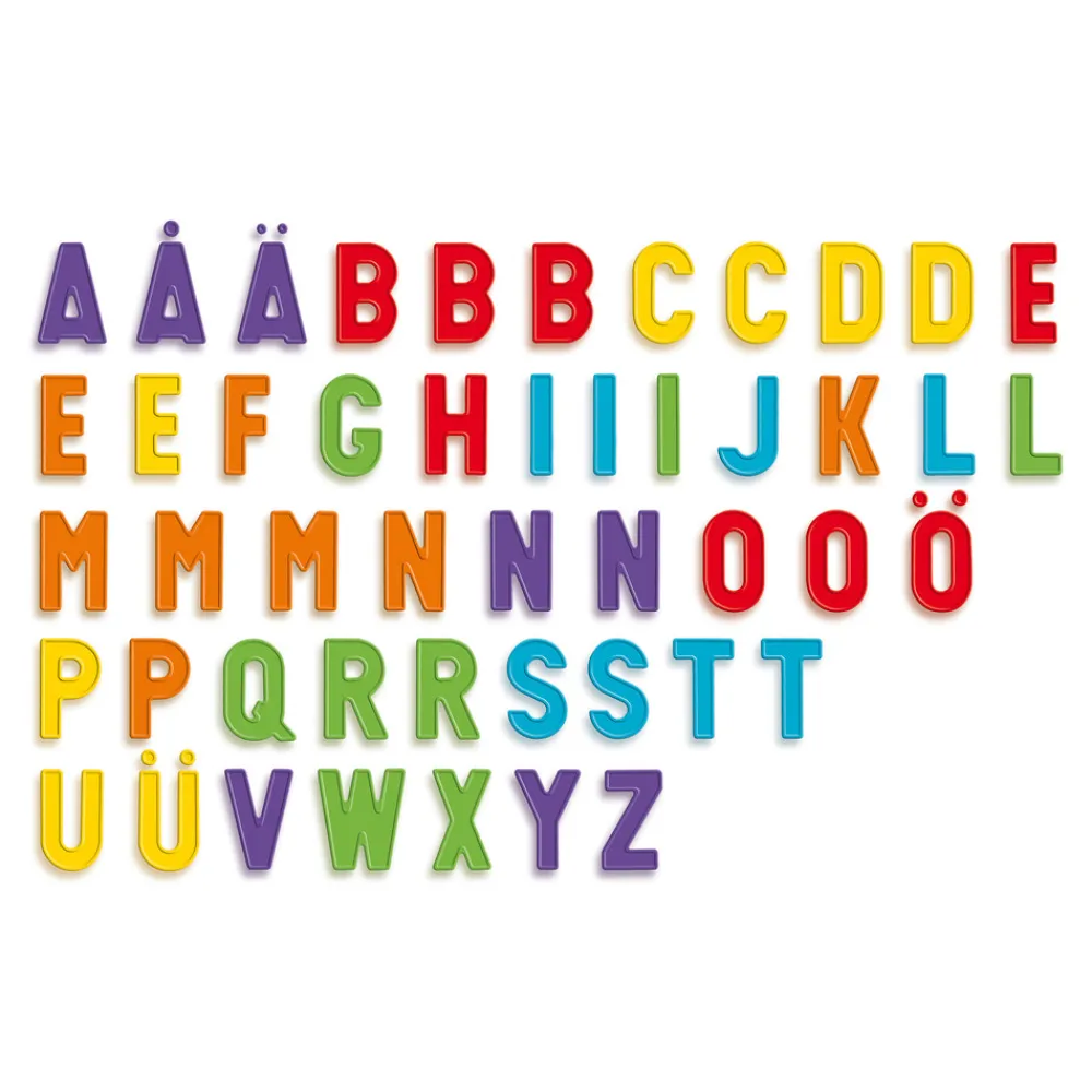 QUERCETTI Magnetiske bogstaver - Sæt med tavle- Magnetlegesæt