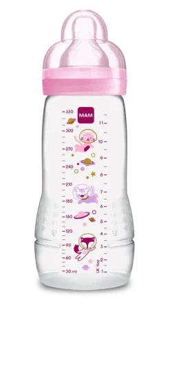 MAM Easy Active Baby Bottle 330ml - Pink- Sutteflasker