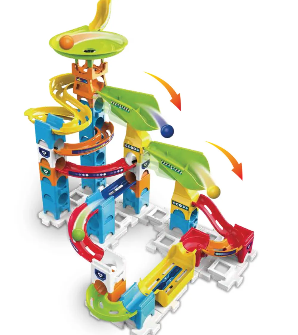 Vtech Marble Rush Double Drop Set, 47 Pcs- Kuglebaner