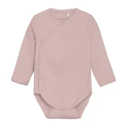 Fixoni Melange Rib Wrap Body Langærmet - 5016- Bodystocking M. Skrålukning|Bodystocking Langærmet